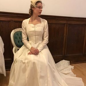 Gorgeous handmade vintage 40s style wedding dress